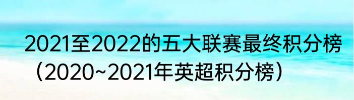 2021至2022的五大联赛最终积分榜（2020~2021年英超积分榜）