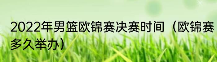 2022年男篮欧锦赛决赛时间（欧锦赛多久举办）