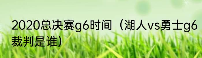 2020总决赛g6时间（湖人vs勇士g6裁判是谁）