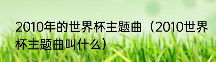 2010年的世界杯主题曲（2010世界杯主题曲叫什么）