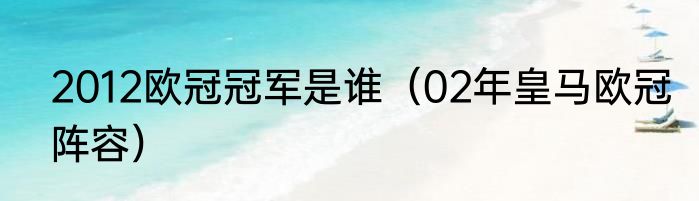 2012欧冠冠军是谁（02年皇马欧冠阵容）