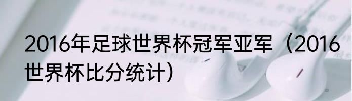 2016年足球世界杯冠军亚军（2016世界杯比分统计）