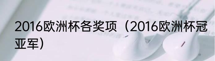 2016欧洲杯各奖项（2016欧洲杯冠亚军）