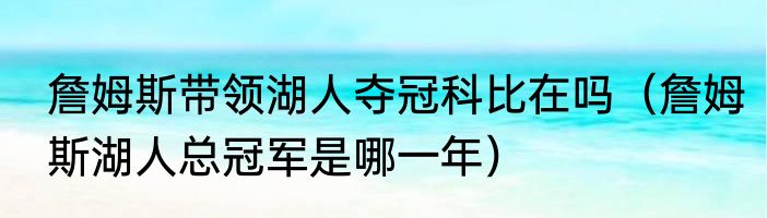 詹姆斯带领湖人夺冠科比在吗（詹姆斯湖人总冠军是哪一年）