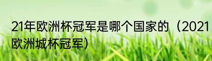 21年欧洲杯冠军是哪个国家的(2021欧洲城杯冠军)