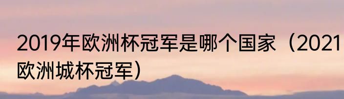 2019年欧洲杯冠军是哪个国家（2021欧洲城杯冠军）