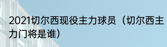 2021切尔西现役主力球员（切尔西主力门将是谁）