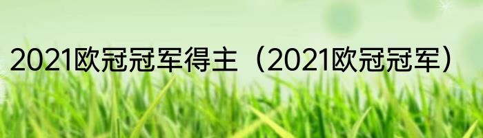 2021欧冠冠军得主（2021欧冠冠军）