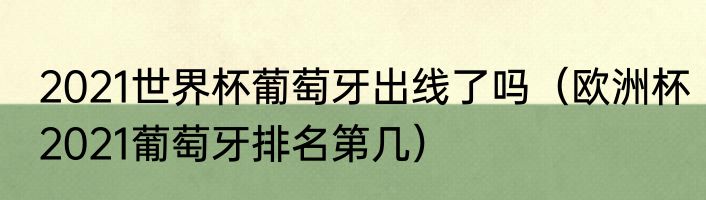 2021世界杯葡萄牙出线了吗（欧洲杯2021葡萄牙排名第几）