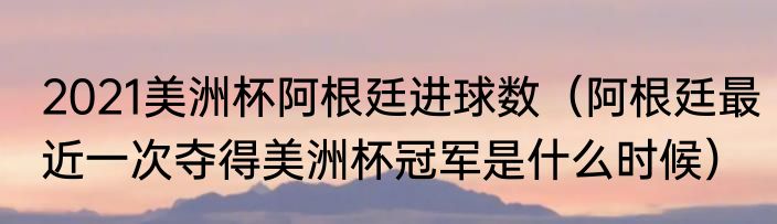 2021美洲杯阿根廷进球数（阿根廷最近一次夺得美洲杯冠军是什么时候）