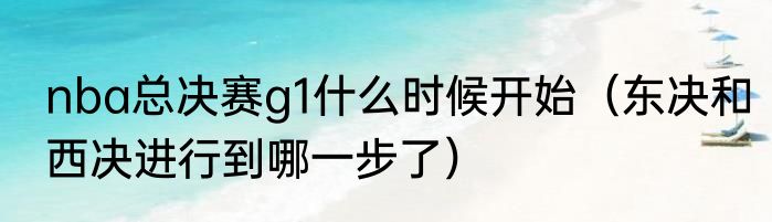 nba总决赛g1什么时候开始（东决和西决进行到哪一步了）