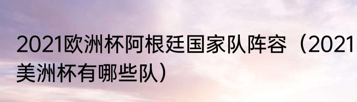 2021欧洲杯阿根廷国家队阵容（2021美洲杯有哪些队）