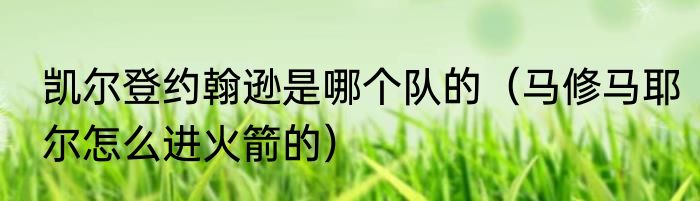 凯尔登约翰逊是哪个队的（马修马耶尔怎么进火箭的）