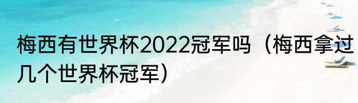梅西有世界杯2022冠军吗（梅西拿过几个世界杯冠军）