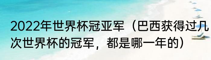 2022年世界杯冠亚军（巴西获得过几次世界杯的冠军，都是哪一年的）