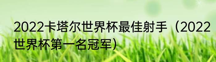 2022卡塔尔世界杯最佳射手（2022世界杯第一名冠军）