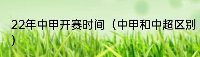 22年中甲开赛时间（中甲和中超区别）