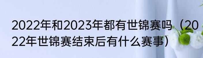 2022年和2023年都有世锦赛吗（2022年世锦赛结束后有什么赛事）