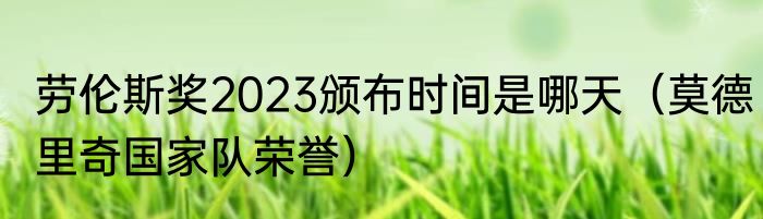 劳伦斯奖2023颁布时间是哪天（莫德里奇国家队荣誉）