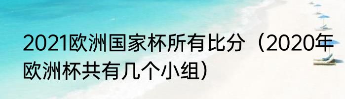 2021欧洲国家杯所有比分（2020年欧洲杯共有几个小组）