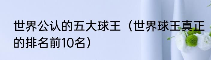 世界公认的五大球王（世界球王真正的排名前10名）