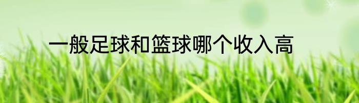 一般足球和篮球哪个收入高
