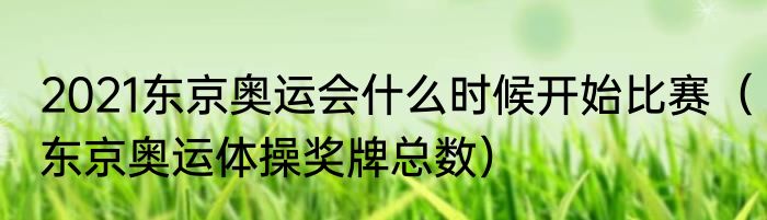 2021东京奥运会什么时候开始比赛（东京奥运体操奖牌总数）