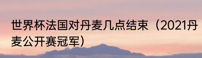 世界杯法国对丹麦几点结束(2021丹麦公开赛冠军)