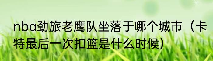 nba劲旅老鹰队坐落于哪个城市（卡特最后一次扣篮是什么时候）