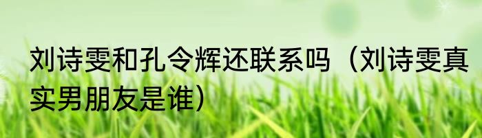 刘诗雯和孔令辉还联系吗（刘诗雯真实男朋友是谁）