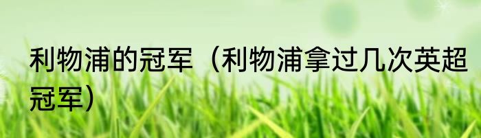 利物浦的冠军（利物浦拿过几次英超冠军）