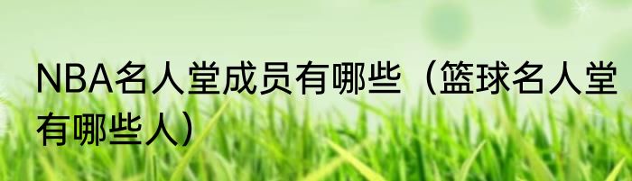 NBA名人堂成员有哪些（篮球名人堂有哪些人）