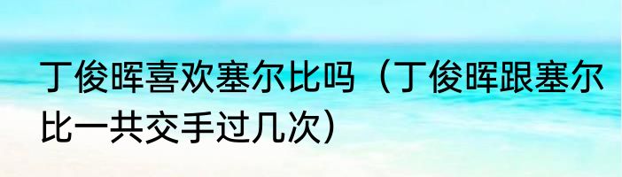 丁俊晖喜欢塞尔比吗（丁俊晖跟塞尔比一共交手过几次）