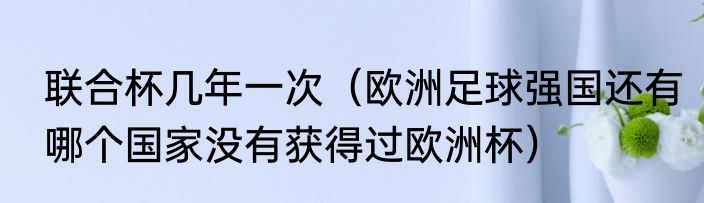 联合杯几年一次（欧洲足球强国还有哪个国家没有获得过欧洲杯）