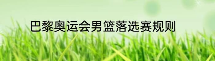 巴黎奥运会男篮落选赛规则