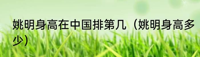 姚明身高在中国排第几（姚明身高多少）
