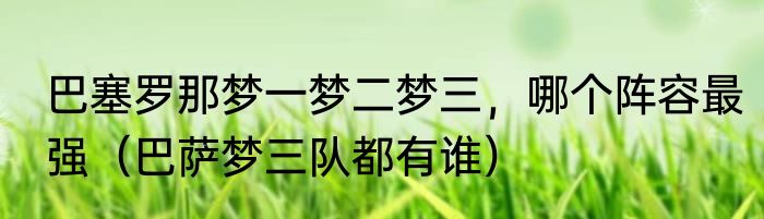 巴塞罗那梦一梦二梦三，哪个阵容最强（巴萨梦三队都有谁）