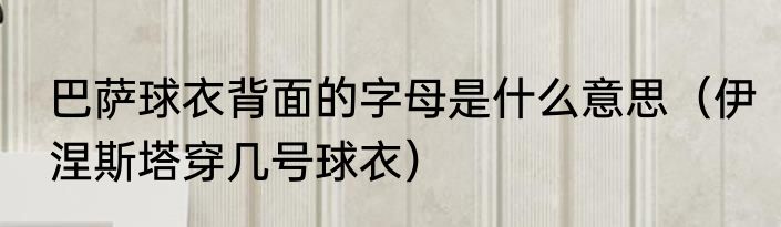 巴萨球衣背面的字母是什么意思（伊涅斯塔穿几号球衣）