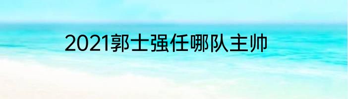 2021郭士强任哪队主帅