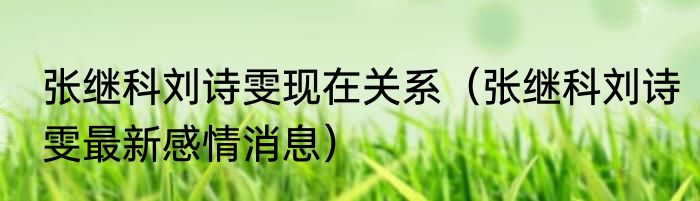 张继科刘诗雯现在关系（张继科刘诗雯最新感情消息）