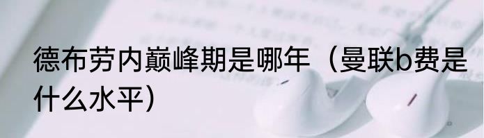 德布劳内巅峰期是哪年（曼联b费是什么水平）