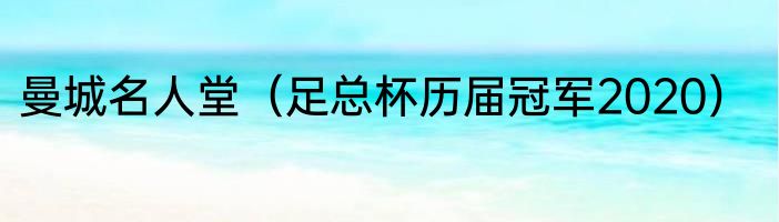 曼城名人堂（足总杯历届冠军2020）