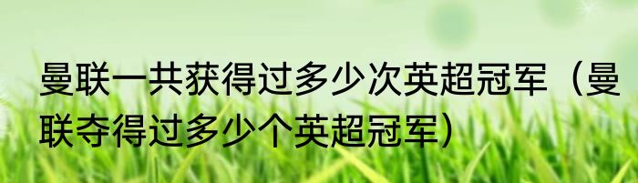 曼联一共获得过多少次英超冠军（曼联夺得过多少个英超冠军）