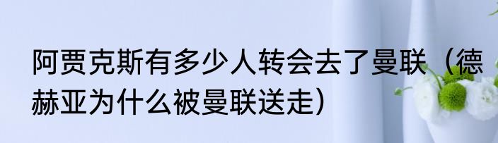 阿贾克斯有多少人转会去了曼联（德赫亚为什么被曼联送走）