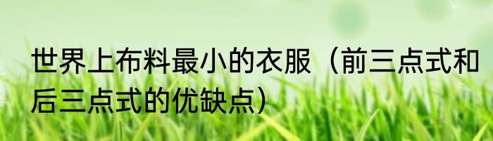 世界上布料最小的衣服（前三点式和后三点式的优缺点）