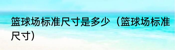 篮球场标准尺寸是多少（篮球场标准尺寸）