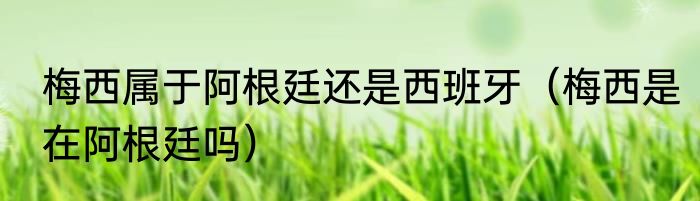 梅西属于阿根廷还是西班牙（梅西是在阿根廷吗）