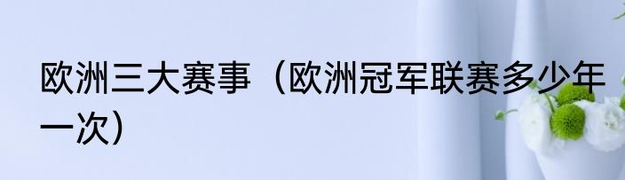 欧洲三大赛事（欧洲冠军联赛多少年一次）
