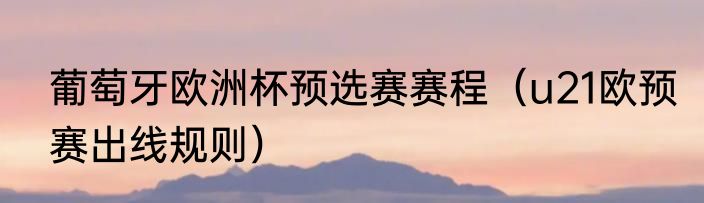 葡萄牙欧洲杯预选赛赛程（u21欧预赛出线规则）