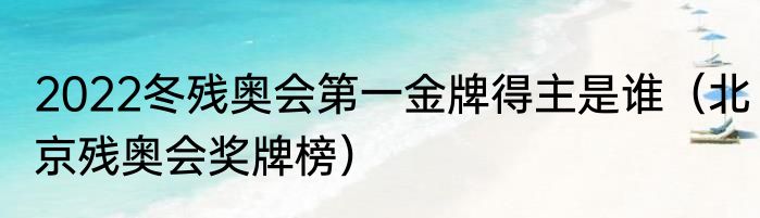 2022冬残奥会第一金牌得主是谁（北京残奥会奖牌榜）